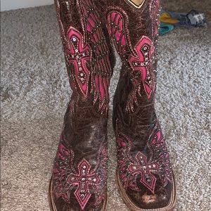 Cowgirl Boots- Pink Bling